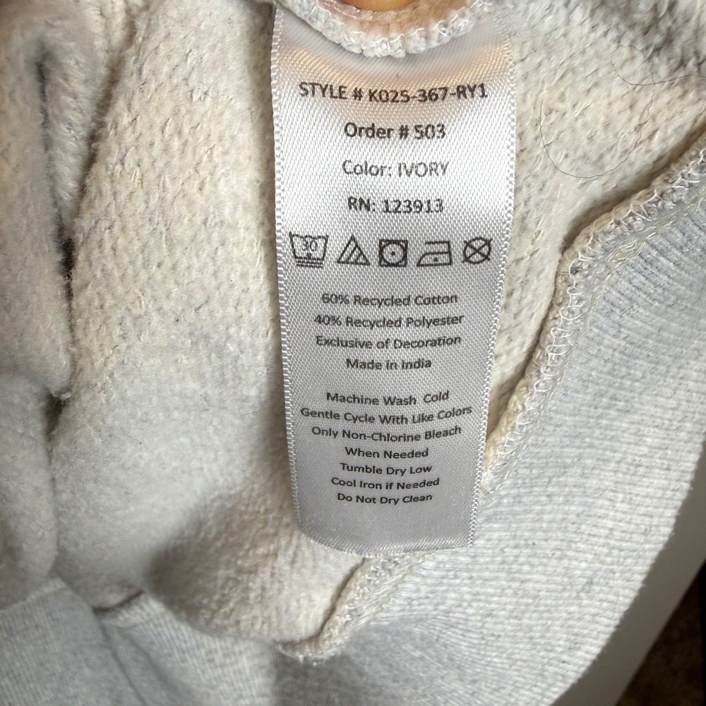 Jachs New York Mens S Recycled Fleece Henley Hoodie Gray Striped Drawstring Eco - Picture 13 of 13